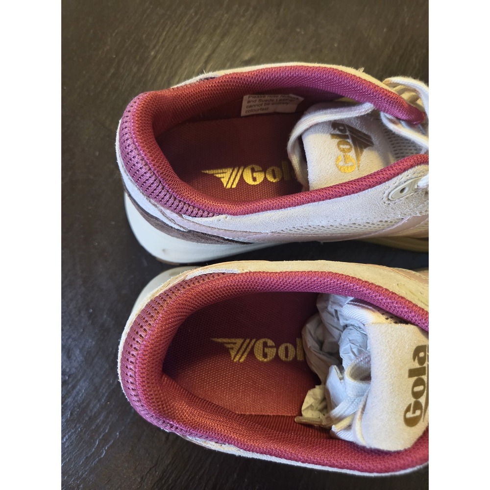 Gola Classics Wms Delta Suede Casual Sneakers Off White Pink Brown 7.5 NEW! $120 - Picture 11 of 13